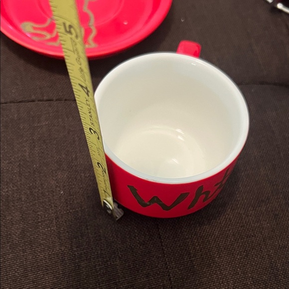 # 0493- Red WHT Art Stacking Mug and Saucer Set. Designed By Julie Lee Nersinger - Picture 7 of 8